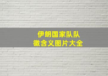 伊朗国家队队徽含义图片大全