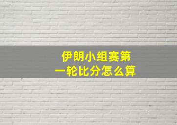 伊朗小组赛第一轮比分怎么算