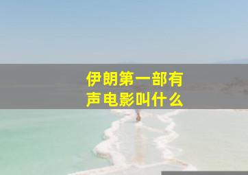 伊朗第一部有声电影叫什么