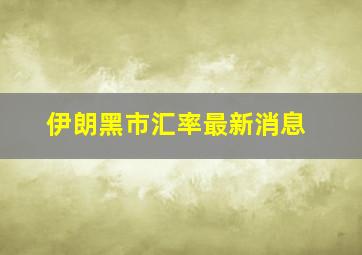 伊朗黑市汇率最新消息