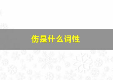 伤是什么词性