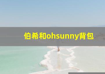 伯希和ohsunny背包