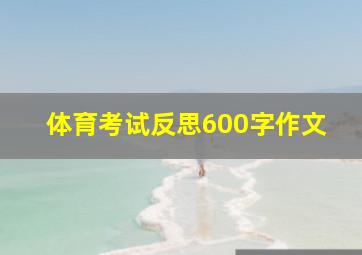 体育考试反思600字作文