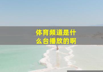 体育频道是什么台播放的啊