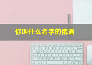 你叫什么名字的俄语