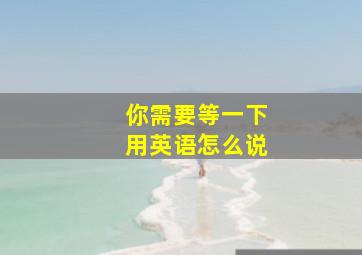 你需要等一下用英语怎么说