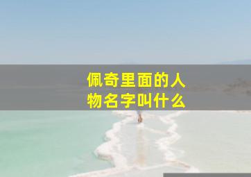 佩奇里面的人物名字叫什么