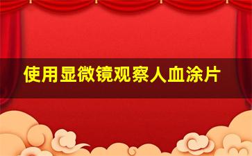 使用显微镜观察人血涂片