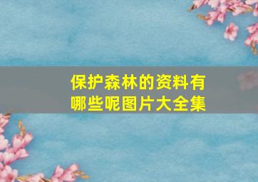 保护森林的资料有哪些呢图片大全集