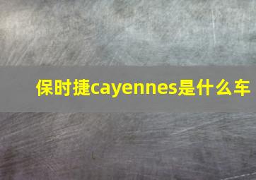 保时捷cayennes是什么车