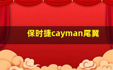 保时捷cayman尾翼