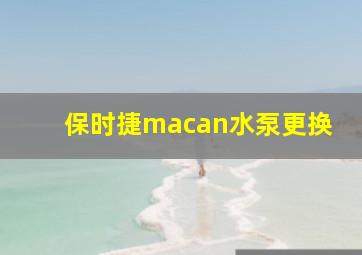 保时捷macan水泵更换