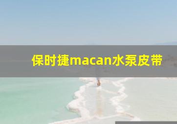 保时捷macan水泵皮带