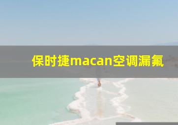 保时捷macan空调漏氟