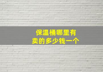 保温桶哪里有卖的多少钱一个