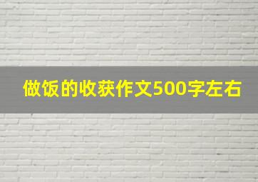 做饭的收获作文500字左右