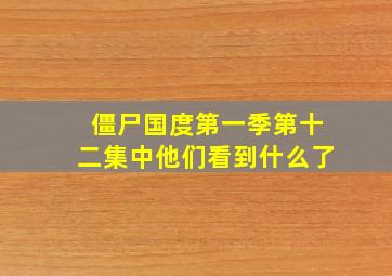 僵尸国度第一季第十二集中他们看到什么了