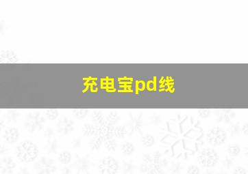 充电宝pd线