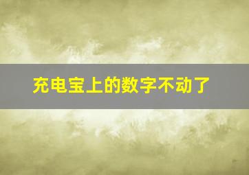 充电宝上的数字不动了