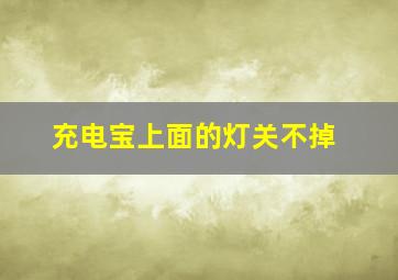 充电宝上面的灯关不掉