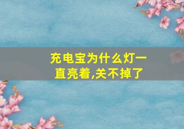 充电宝为什么灯一直亮着,关不掉了