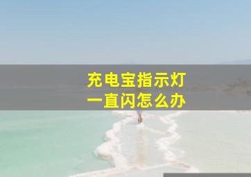 充电宝指示灯一直闪怎么办