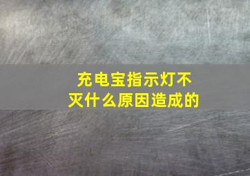 充电宝指示灯不灭什么原因造成的