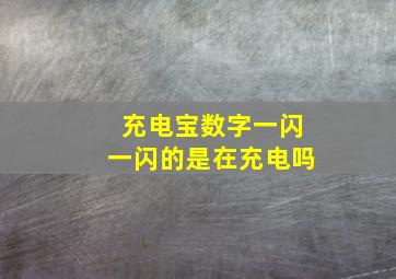 充电宝数字一闪一闪的是在充电吗