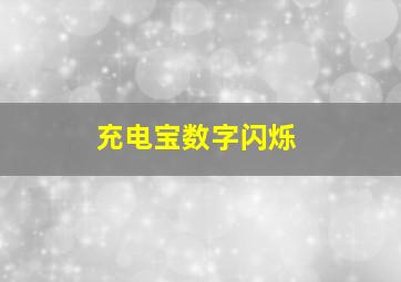 充电宝数字闪烁