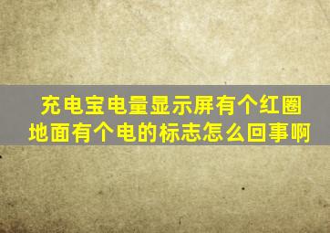 充电宝电量显示屏有个红圈地面有个电的标志怎么回事啊