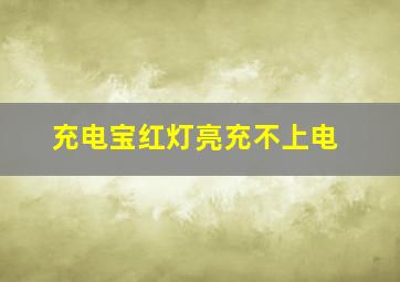 充电宝红灯亮充不上电