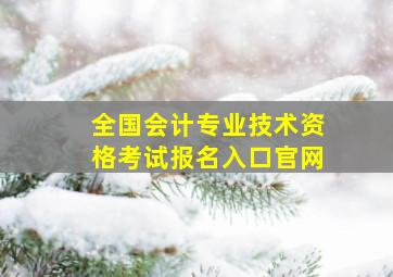 全国会计专业技术资格考试报名入口官网