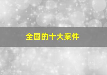 全国的十大案件