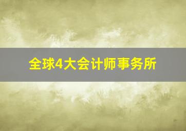 全球4大会计师事务所