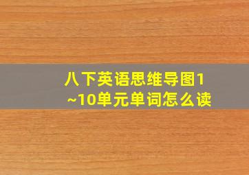 八下英语思维导图1~10单元单词怎么读