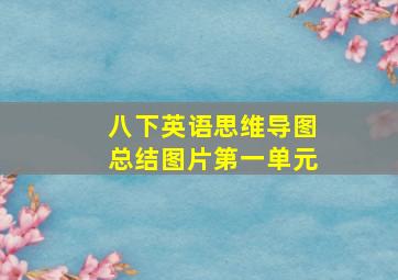 八下英语思维导图总结图片第一单元