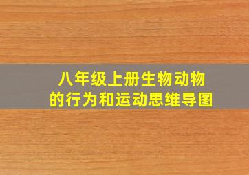 八年级上册生物动物的行为和运动思维导图