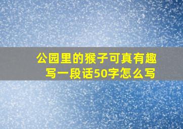 公园里的猴子可真有趣写一段话50字怎么写