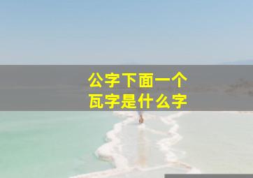 公字下面一个瓦字是什么字