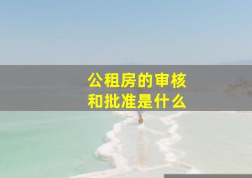 公租房的审核和批准是什么