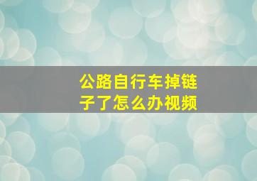 公路自行车掉链子了怎么办视频