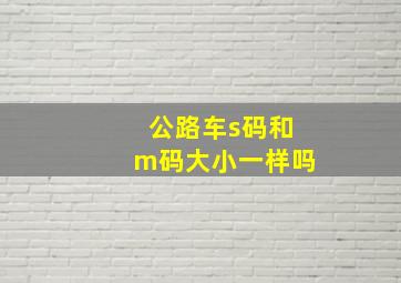 公路车s码和m码大小一样吗