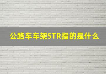 公路车车架STR指的是什么