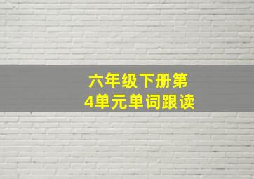 六年级下册第4单元单词跟读