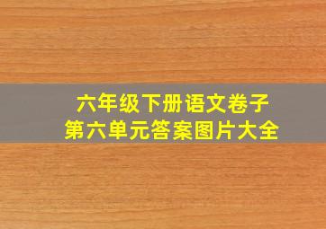 六年级下册语文卷子第六单元答案图片大全