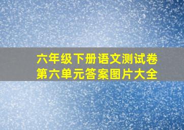 六年级下册语文测试卷第六单元答案图片大全