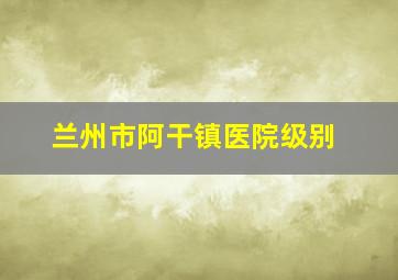 兰州市阿干镇医院级别