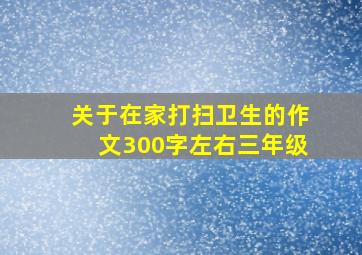 关于在家打扫卫生的作文300字左右三年级