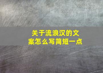 关于流浪汉的文案怎么写简短一点