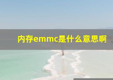 内存emmc是什么意思啊